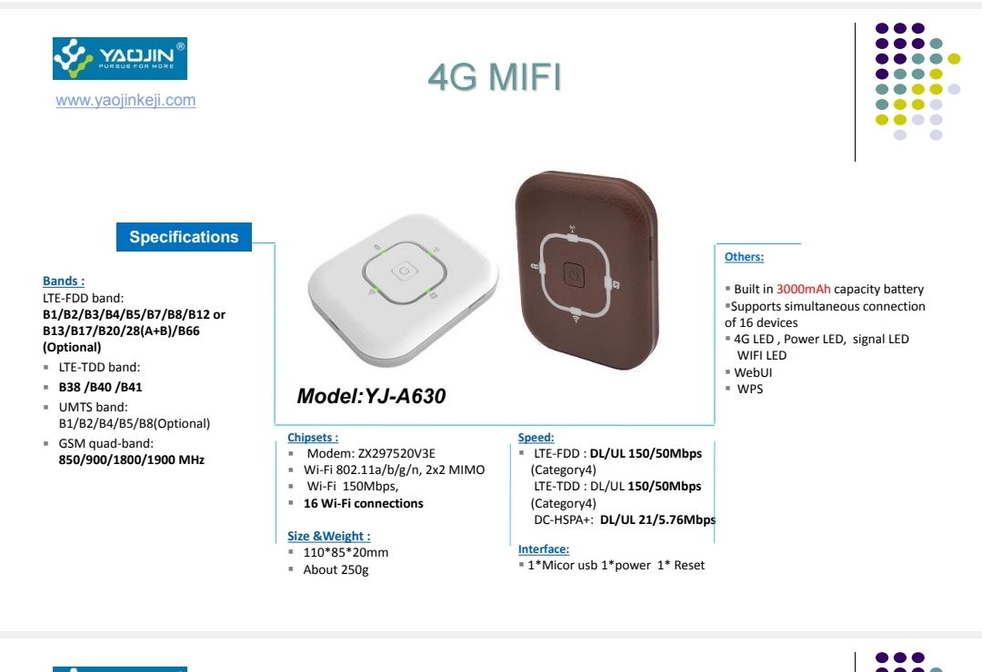 4G 미파이 A630